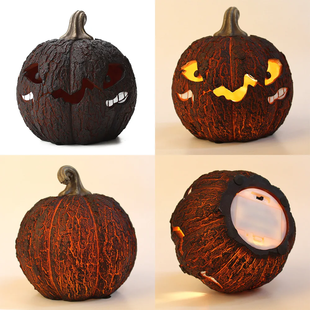 

Halloween Children's Toys Are Fashionable Strange Pumpkin Night Lamp Resin Crack Small Atmosphere Decorative Lamp 2020