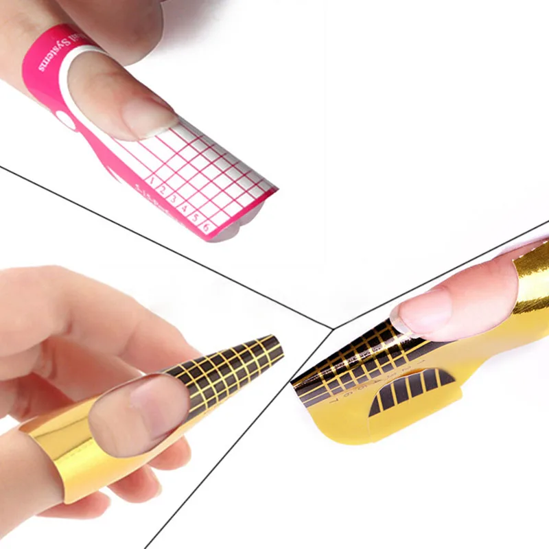 100/50/20 штук формы ногтя профессиональная акриловая Кривая Наращивание ногтей