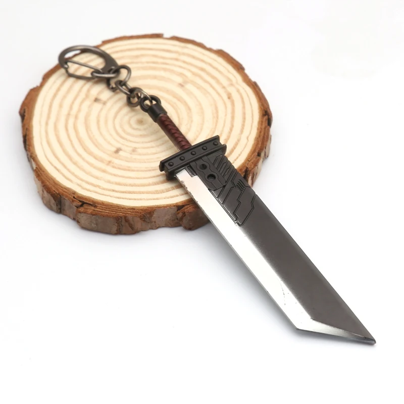 New Final Fantasy VII Remake Sword Keychain Cloud Strife Zack Fair Buster Metal Pendant Weapon Key Chains Cosplay Llaveros | Украшения и
