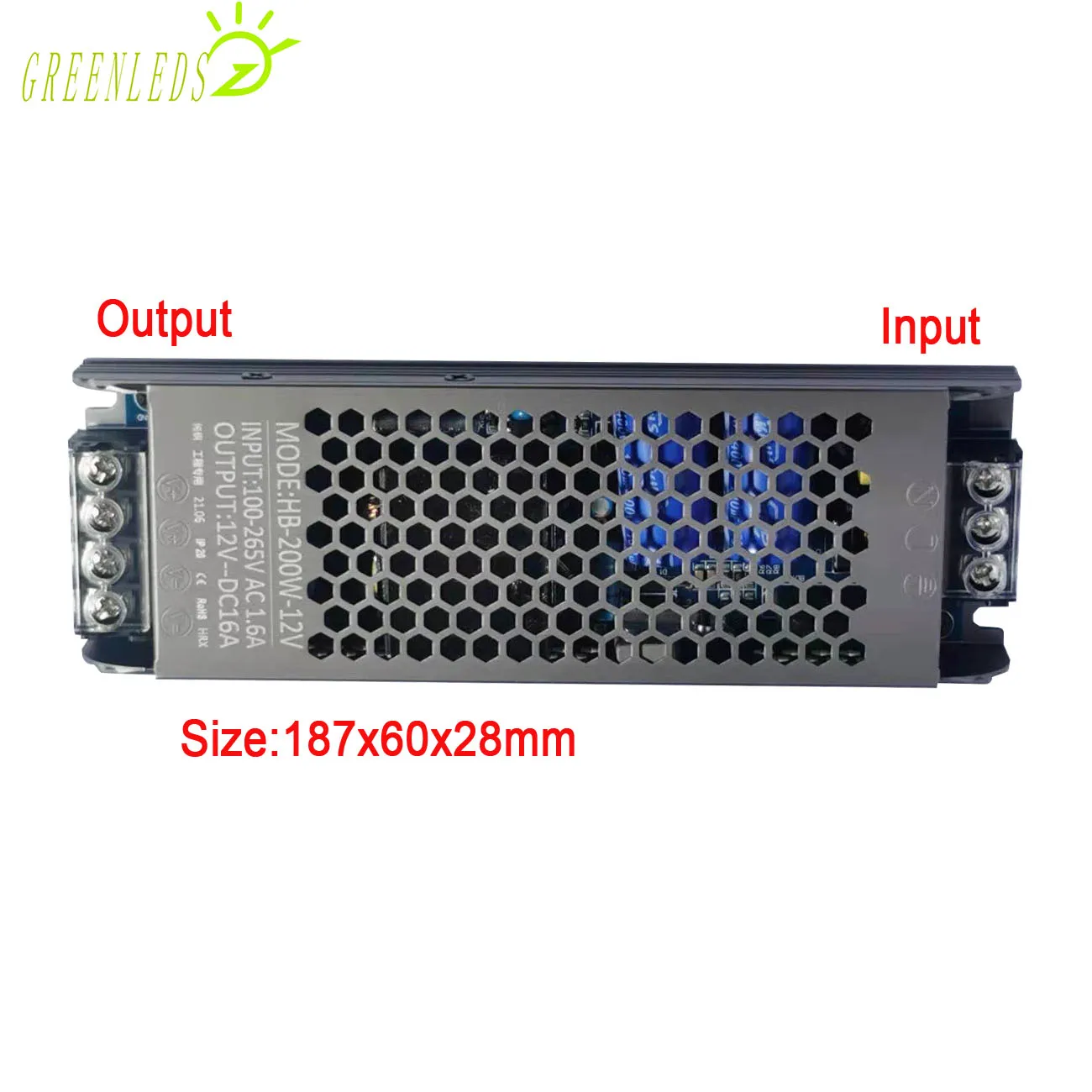 Поставщики светодиодной мощности выход 200 Вт 12 В постоянного тока или 24 входное