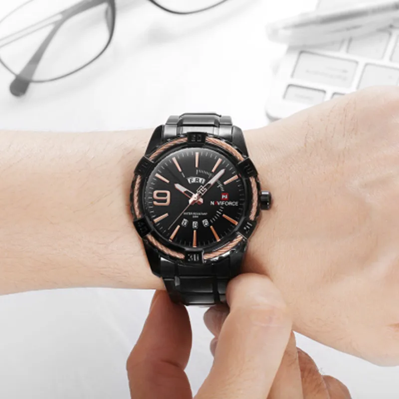 

NAVIFORCE Fashion Gold Luxury Watches for Men Military Sport Waterproof Man Watch Date Male Clock Wristwatch Relogio Masculino