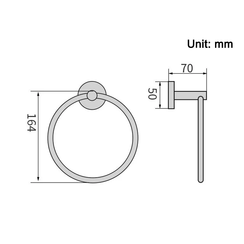 

Hand Towel Ring 304 Stainless Steel Round Towel Holder for Bathroom Toilet Kitchen Storage Wall Mounted TN99