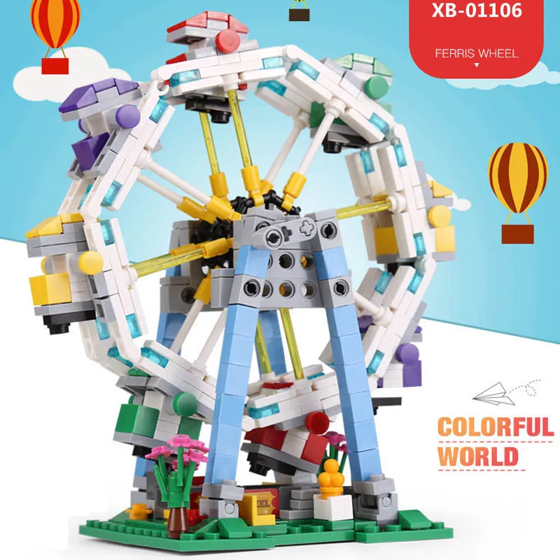 Создатель аттракционов Парк мини колесо обозрения moc строительные блоки кирпичи