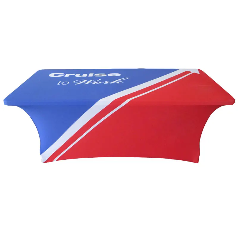 Cloth 4ft 6ft 8ft Advertising Spandex Tablecloth For Trade Show Outdoor Display