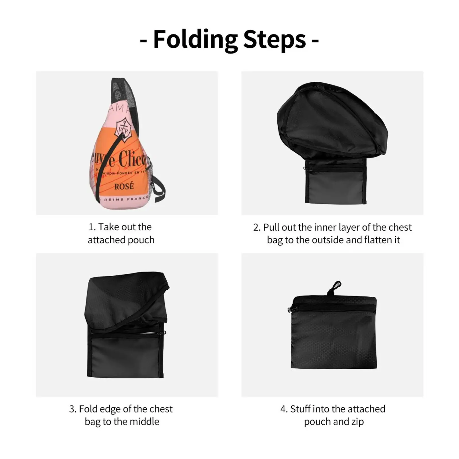 

Veuve Clicquot Luxury Chest Bag, Unisex Backpack,Running chest bag, Essential for Outdoor Sports Travel and School