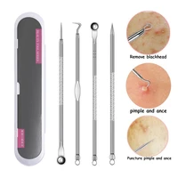 stainless blackhead pimple acne remover tool spoon for face cleaning skin care acne tweezers comedone blemish extractor needle