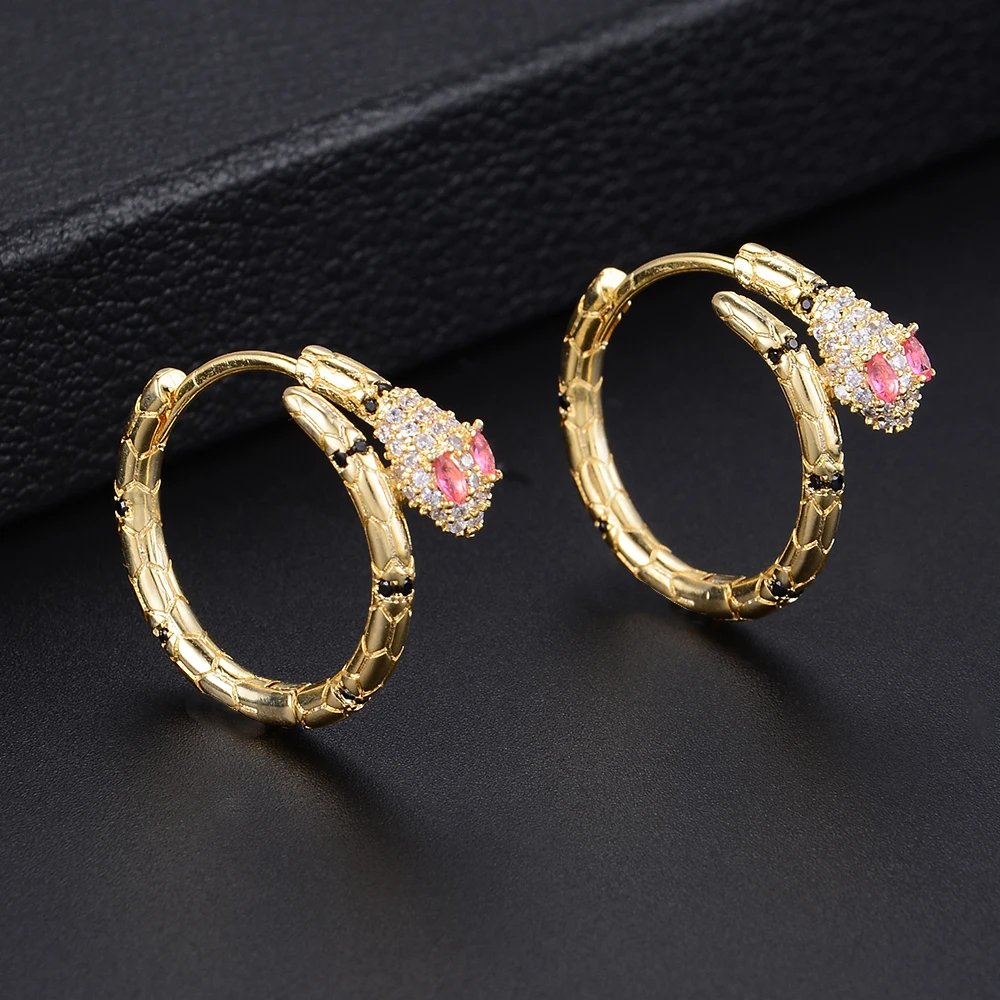 Новые очаровательные Роскошные элегантные милые серьги в виде змеи для женщин