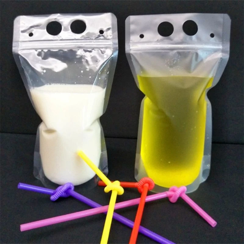 

50pcs Disposable Drink Container Set - Reclosable Zipper Plastic Pouches Bags Dr X4YE