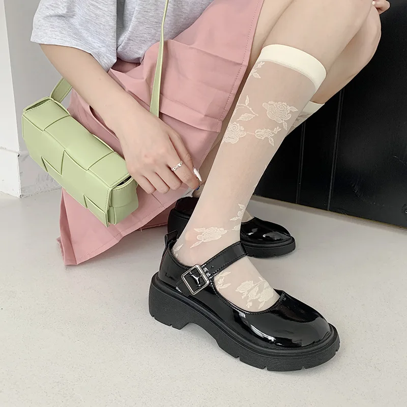 

Mary Jane Shoes Women's Fall 2021 New Women's Shoes Trifle Thick Sole Soft Sole Shallow Mouth Button Small Leather Shoes