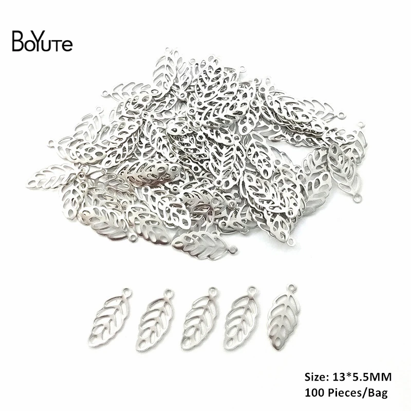 BoYuTe Металл Нержавеющая сталь Ginkgo кленовый лист подвески Diy ручной работы