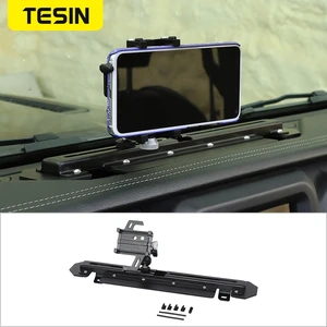 tesin gps stand holder for jeep wrangler jl car mobile phone support holder interior accessories for jeep gladiator jt 2018 2020 free global shipping