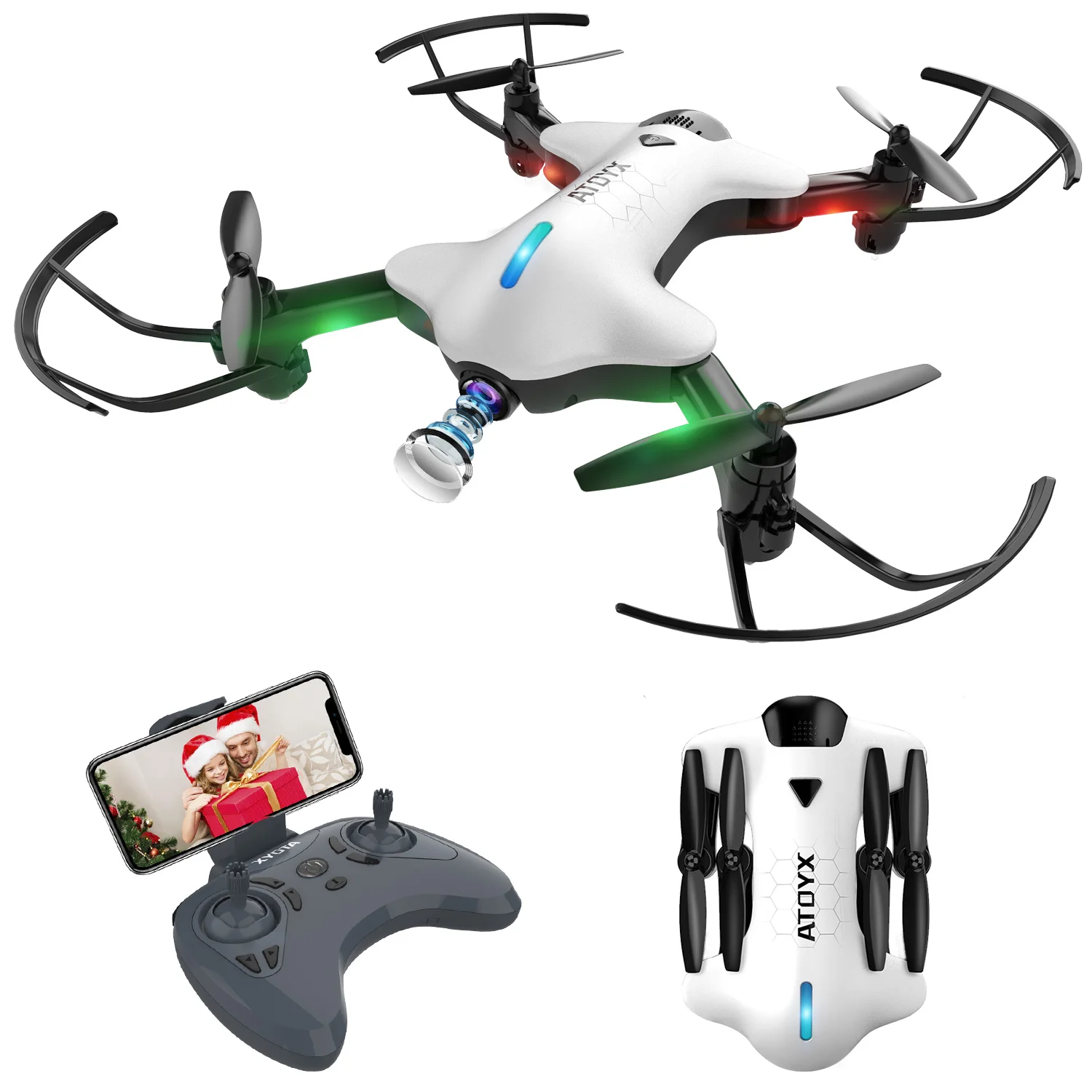 Мини Дрон с камерой HD RC Квадрокоптер FVP wifi широкоугольный Режим высокой фиксации
