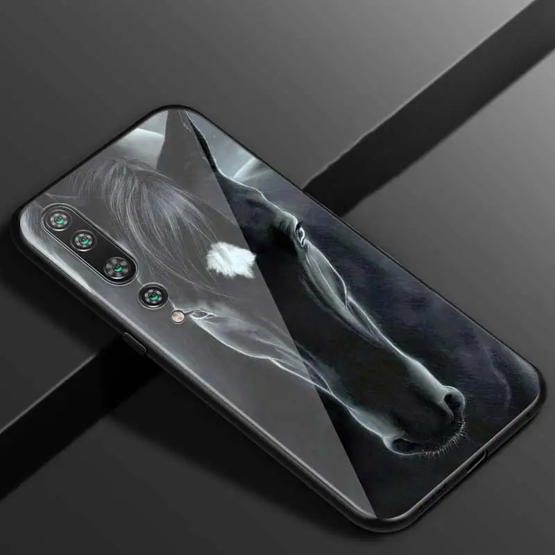 

Great Horses Running For Xiaomi Mi Note 10 Ultra 5G 9 SE 8 A3 A2 A1 6X Poco M2 Pro Play F1 Lite 5G Bright Black Phone Case