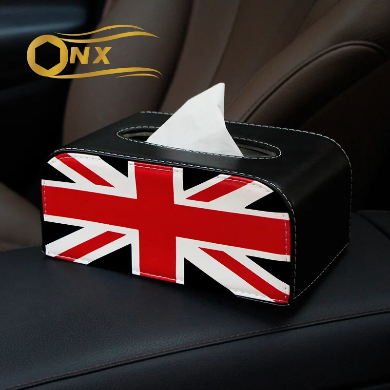 

Car leather printed tissue box For BMW MINI ONE CooperS JCW F54 F55 F56 F57 F60 R55 R56 R57 R60 R61 Car decoration Accessories