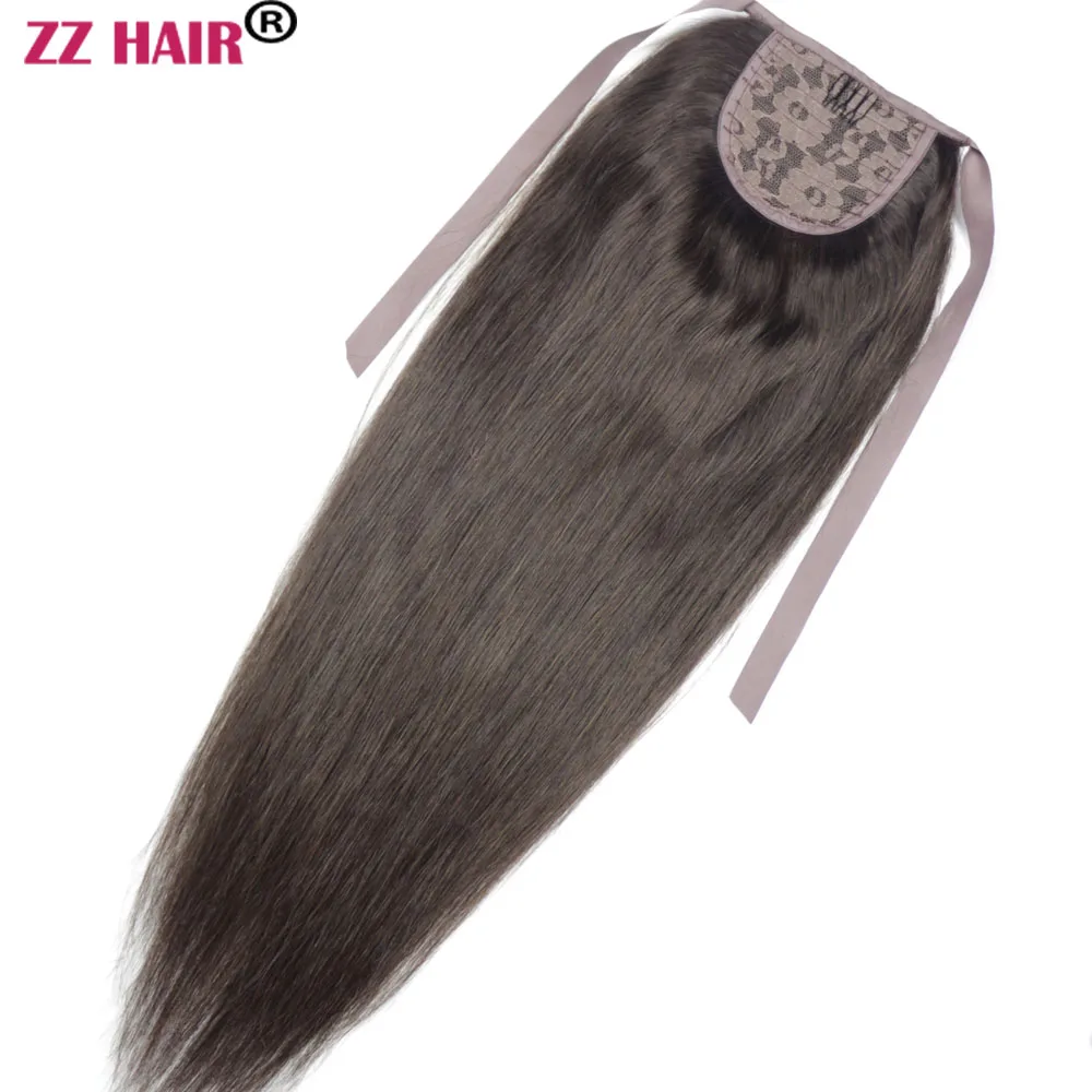 ZZHAIR 80 г 16 24 дюйма лента для прически конский хвост наращивание человеческих волос