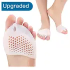 Силиконовый разделитель для пальцев ног, корректор вальгусной деформации, 5 отверстий, защита для ортопедический для бурсита большого пальца стопы, для педикюра, 1 пара, разделитель пальцев ноги