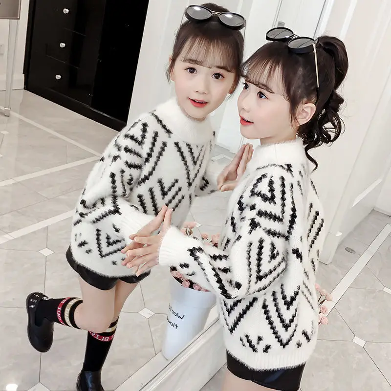 

new arrived winter autumn Children sweater girl clothes kids baby Knitted wholesales 3-10year students Bottoming
