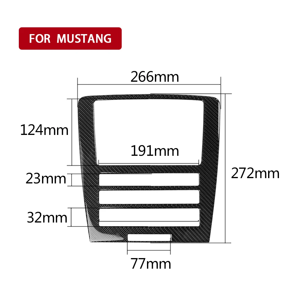 

4pc Car Interior Console Gear Panel Cover Carbon Fiber For Ford Mustang 09-13 Gearshift Handle Sticker Moulding Trim Accessories