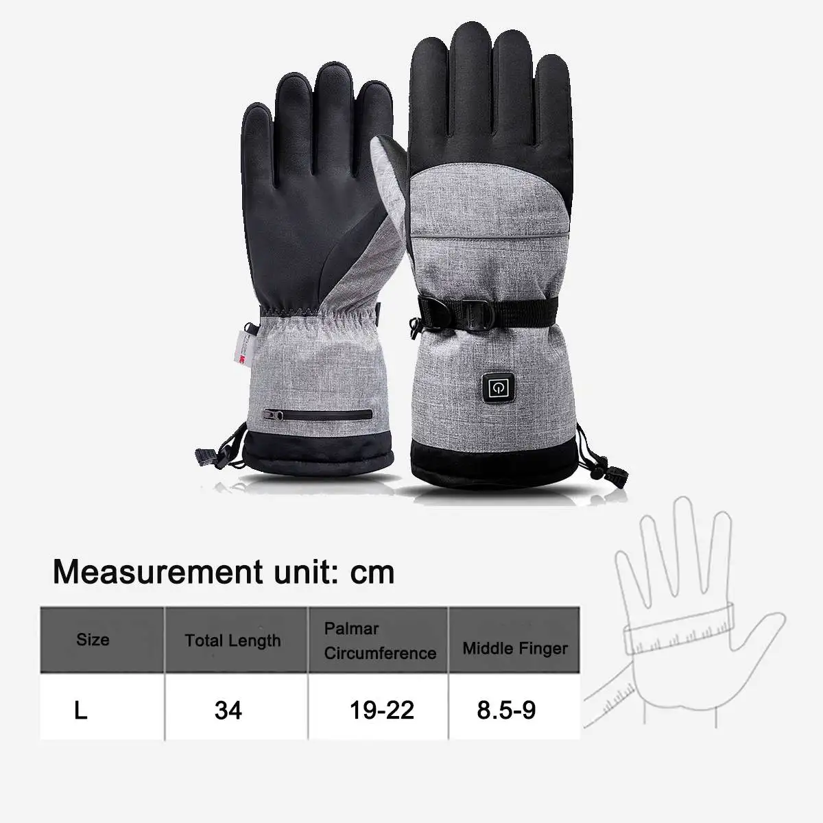 

Outdoor Sports Electric Heated Warm Gloves Windproof Waterproof Skiing Cycling Gloves Winter Thermal Heating Gloves Men Women