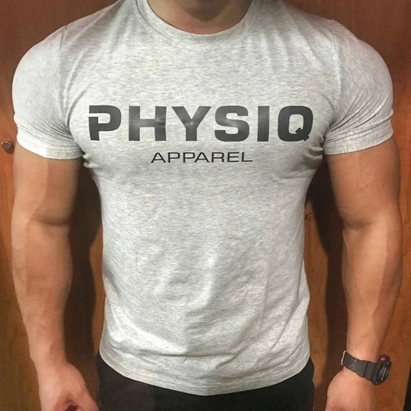 

2021 new short-sleeved T-shirt sportswear tight-fitting breathable leisure training Slim fitness short-sleeved T-shirt men