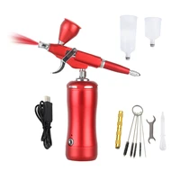 cordless airbrush kit portable handheld gun set with compressor rechargeable air brush for art nail model painting tattoo