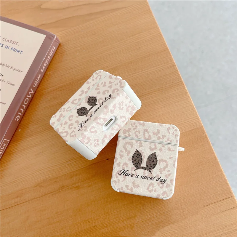 

For Airpod 1 2 Case Girl Luxury Leopard print Case For Airpods Pro Case Soft Silicone Earphone Headphone Cover Funda