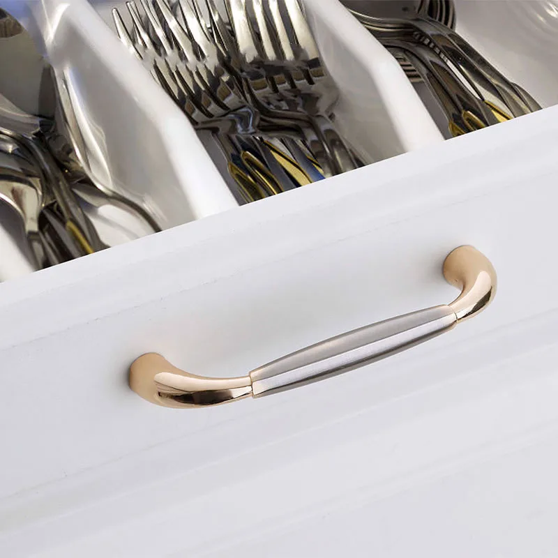 KK & FING Современные Простые хромированные ручки для шкафов и ящиков кухонного