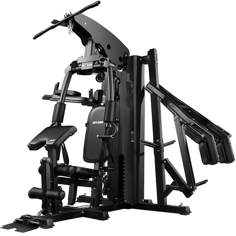 

Comprehensive training device home three person standing squat rack large equipment strength muscle training fitness equipment