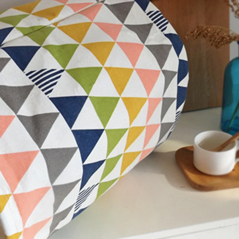 Семья круглый всякой всячины хранения из хлопко-льняной ткани корзина для