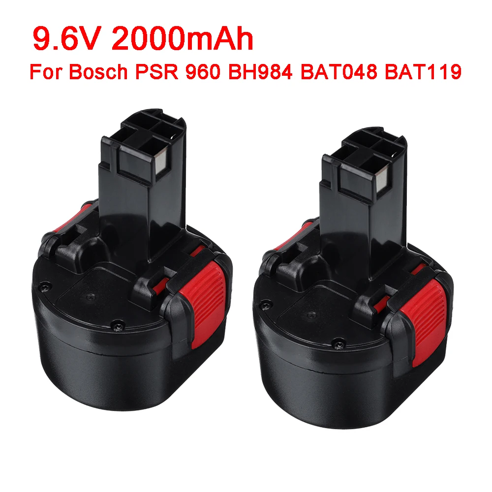 

BAT048 9.6V 2000mAh 2.0Ah Ni-CD Rechargeable Battery Power Tools Battery for Bosch PSR 960 BH984 BAT048 BAT119 BAT100 BPT1041