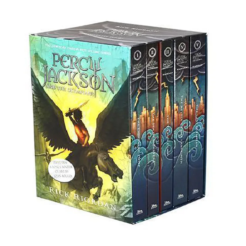 5 Books/set Percy Jackson & The Olympians English Original Novel Books Children's English Picture Book Sets