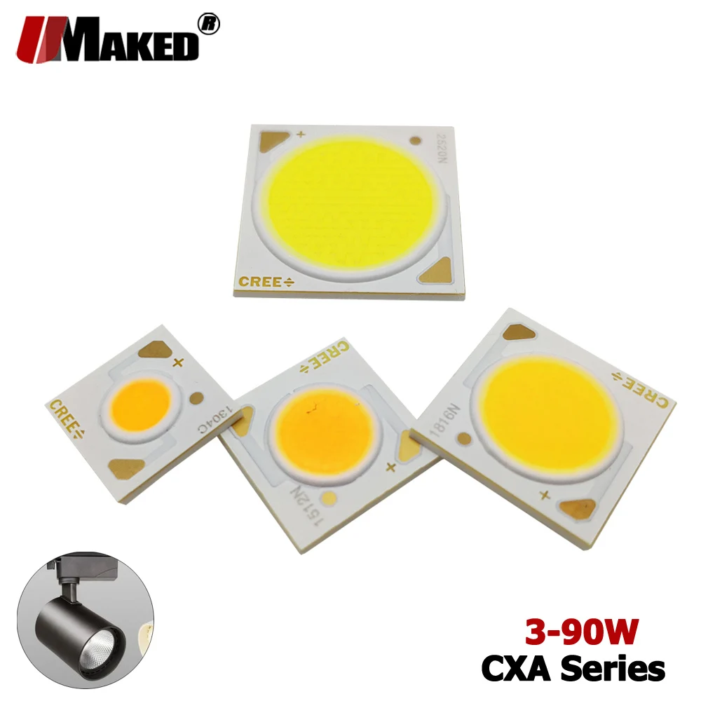 Фото Оригинальный светодиодный чип COB серии Cree XLamp, теплый/натуральный/белый, 3-90 Вт, 36 В CXA 1304 1507 1512 1520 1816 1820 бусины, диодные источники света №1