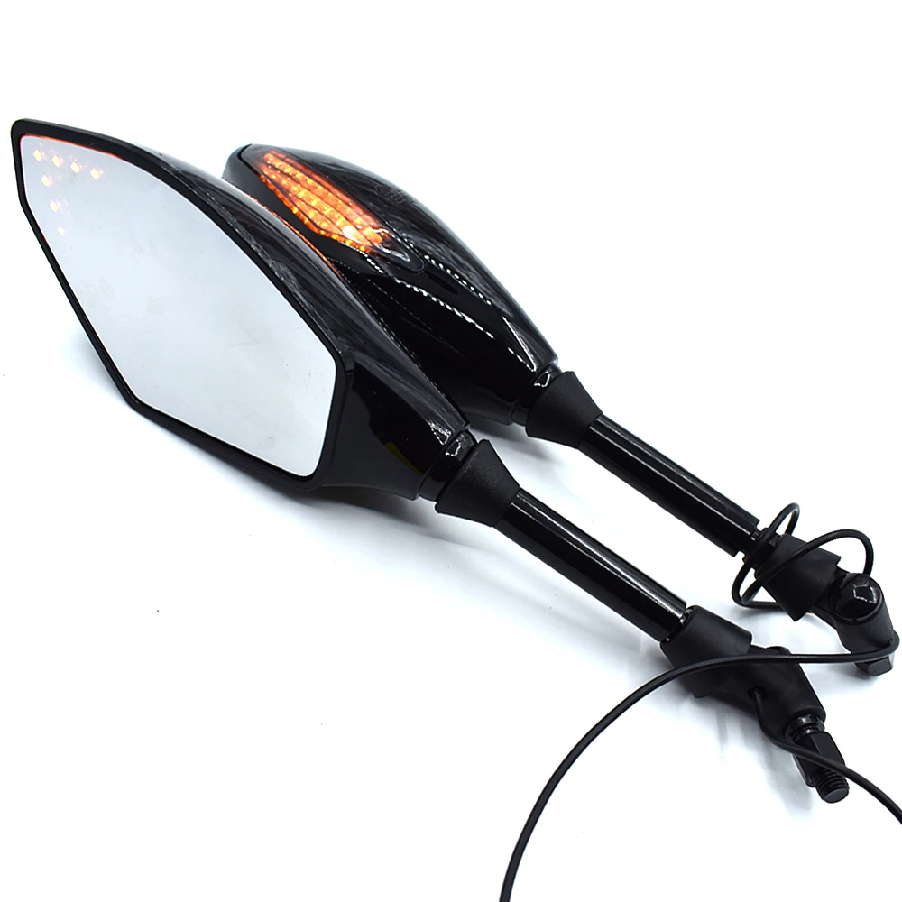 

Motorcycle 10mm LED Turn Lights Side Mirrors Turn Signal Indicator Rearview Mirror For Yamaha MT-07 mt09 FZ-09 TMAX VMAX NMAX