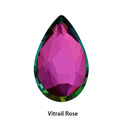 Vitrail Rose 36 шт цветные Стразы для ногтей с плоской задней поверхностью, украшения для ногтей, Хрустальные стеклянные камни для маникюра, 3D блестящие стразы, драгоценные камни, сделай сам, плач - Цвет: Vitrail Rose