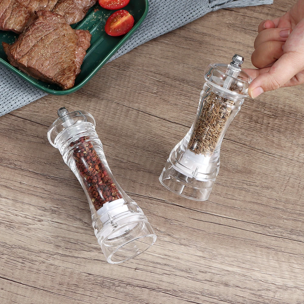 wood pepper grinder and salt spices tool manual acrylic grind gadgets kitchen mill adjustable grinders ceramic design shaker free global shipping