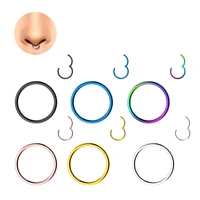 free shipping one piece items titanium steel nose ring open small septum piercing nose women men nose piercing body jewelry