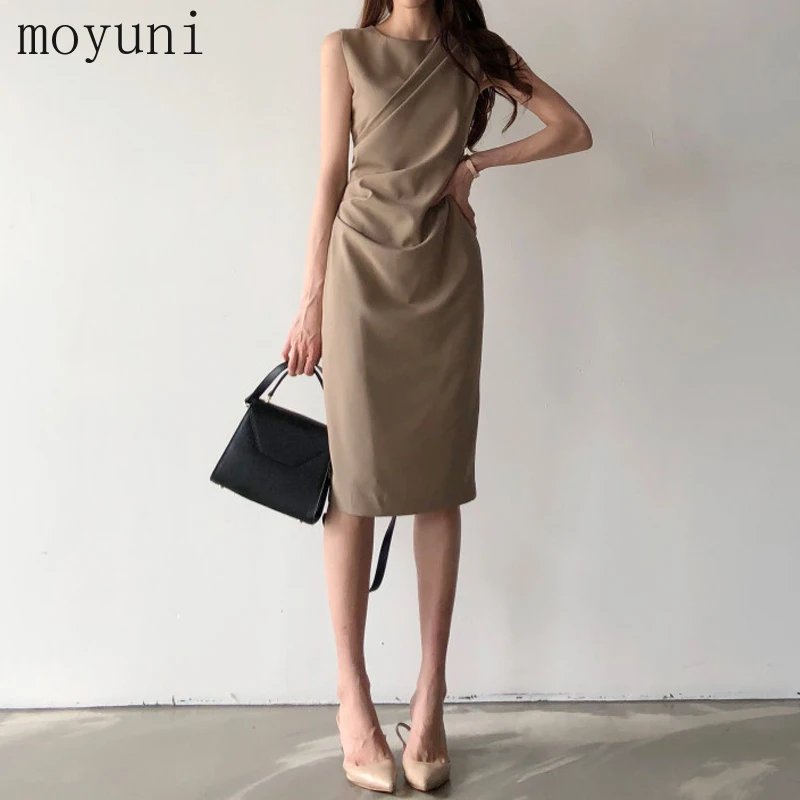 

French Minority Pleated Skirt Slim-Fit Sheath Dress Women's Korean Chic Mid-Length Straight Skirt Harajuku Korean Fashion Style