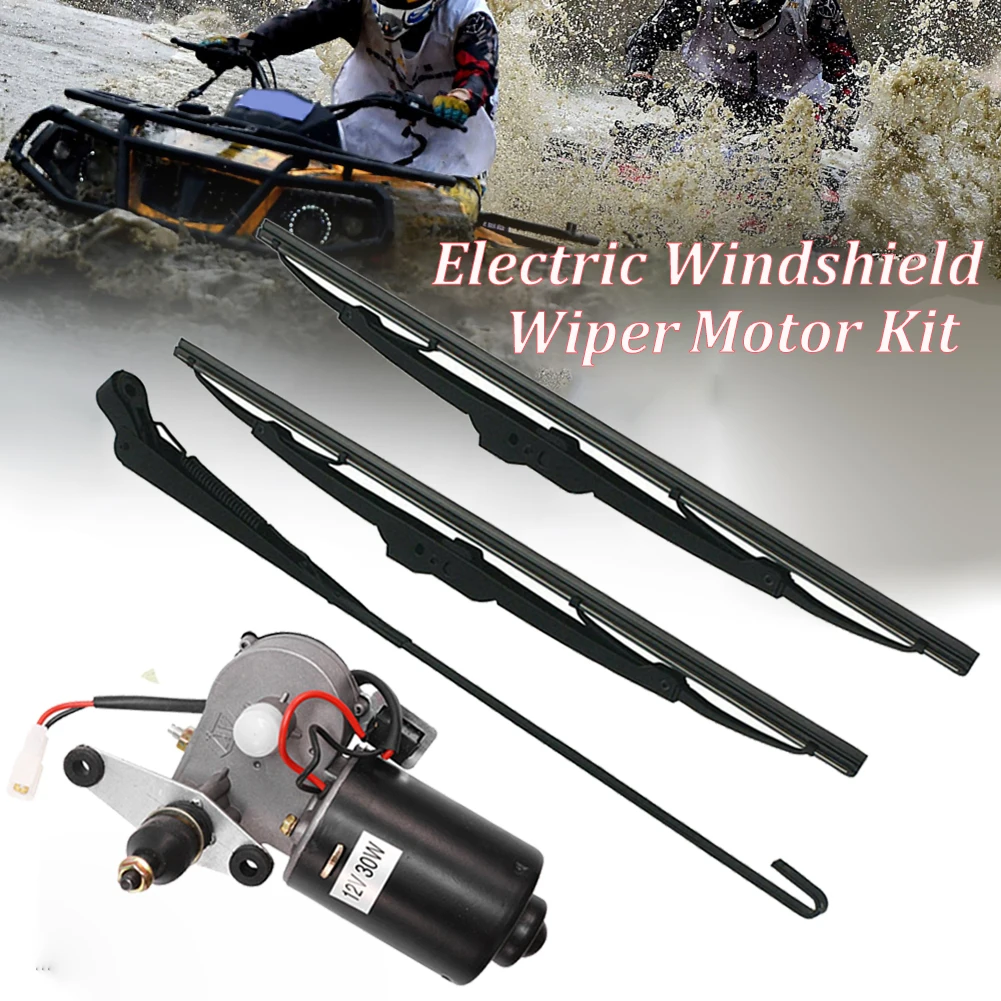 1Pcs UTV Electric Windshield Wiper Motor Kit For Polaris Ranger RZR 900 Can Am Honda Car Accessories High Quality
