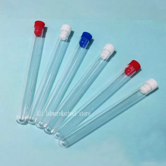 50 шт. 15*150 мм пластиковые пробирки прозрачный материал поликарбонат посуда с