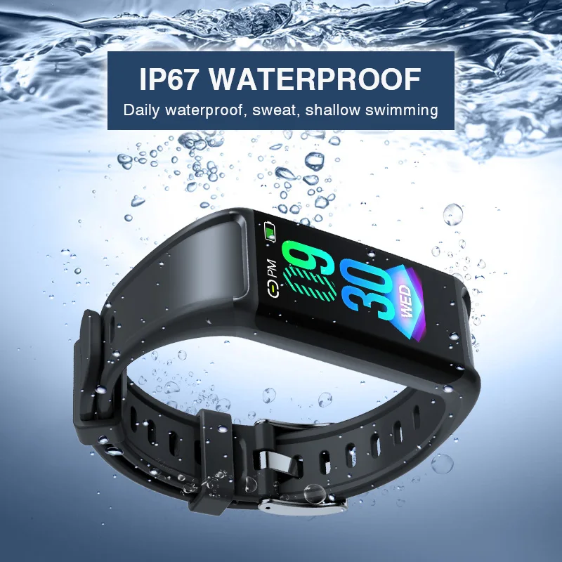 

V1 Bluetooth Sports Smart Watch IP67 Waterproof Smart Bracelet Heart Rate Blood Pressure Monitor Fitness Tracker Use Smart Band