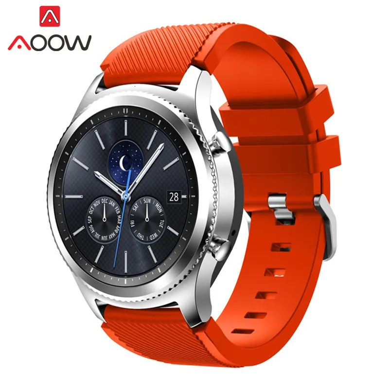 22 мм силиконовый ремешок для часов для samsung Galaxy Watch 46 мм huawei Watch GT Активный браслет ремешок для gear S3 Frontier Classic