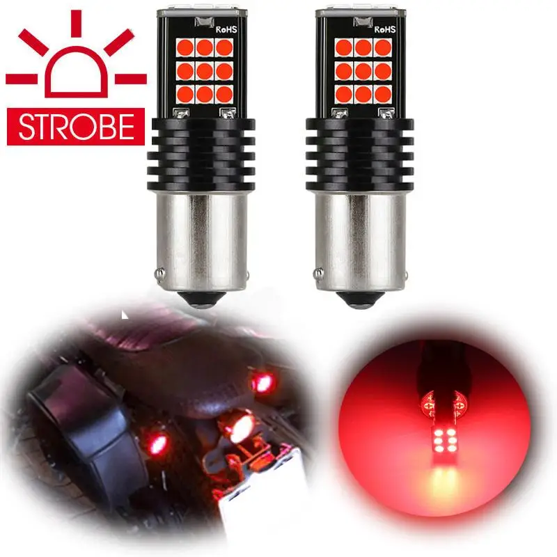 Красный вспышки-стробоскоп заднего поворотного сигнала света LED 1156 для Harley Fatboy Road Glide.