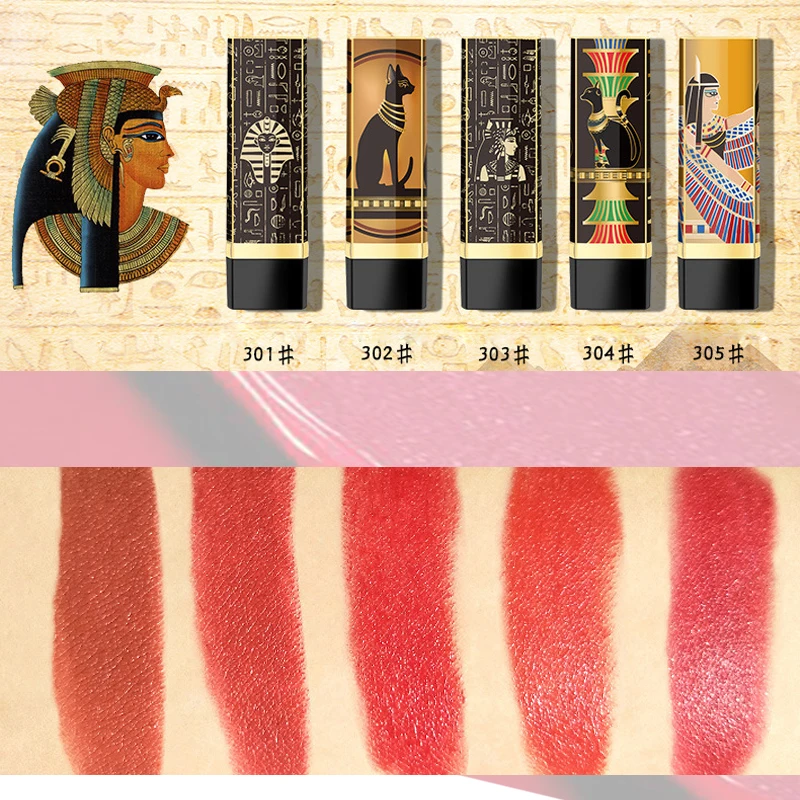 5 цветов новая египетская коллекция помады долговечная водостойкая Сексуальная