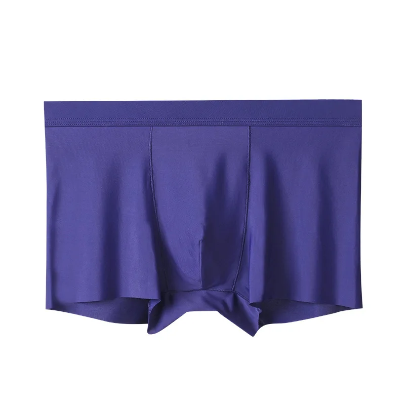

New seamless men's underwear ice silk mid-waist breathable U-convex boxer briefs boys boxer shorts