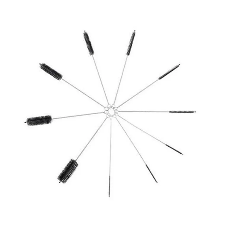 10 шт нейлон Нержавеющая сталь щетки для чистки Тесты пробка бутылки соломы