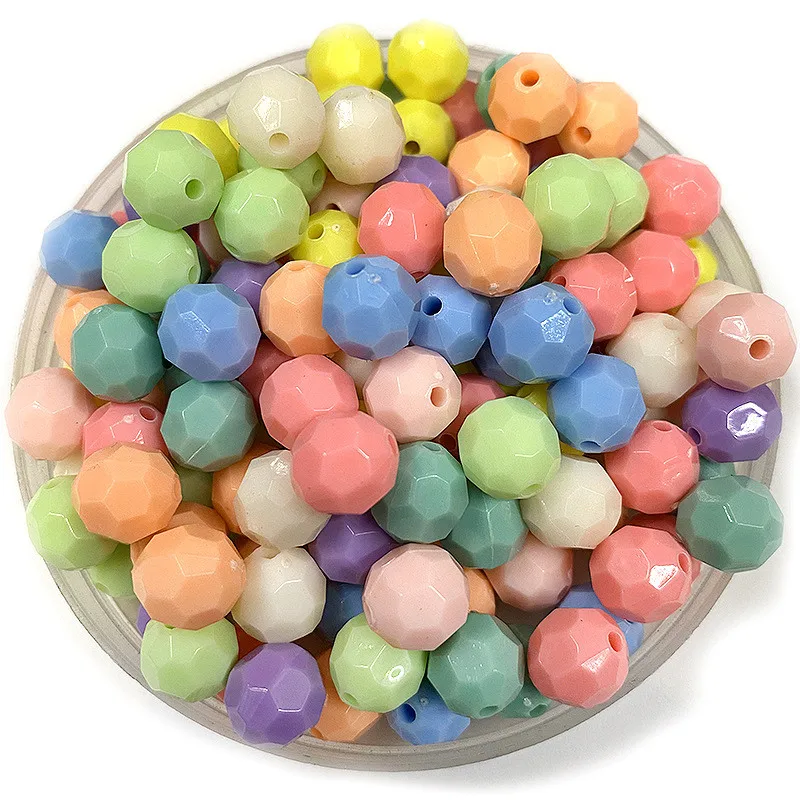

Solid Colors Acrylic Faceted Hexagon Beads 10mm 900pcs DIY Jewelry Loose Lucite Plastic Jewelry Ornament Accessories Beading