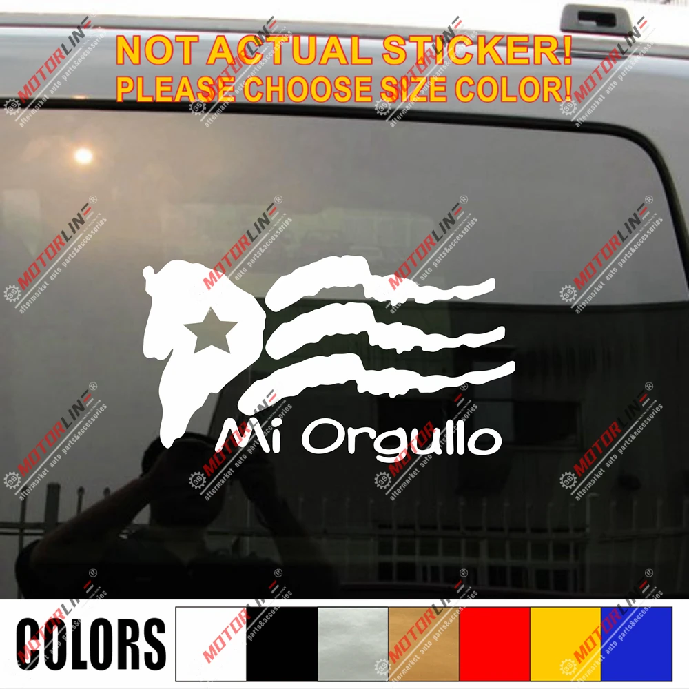 Флаг Пуэрто-Рико PR Mi Pride lo наклейка автомобильная виниловая выберите размер цвет