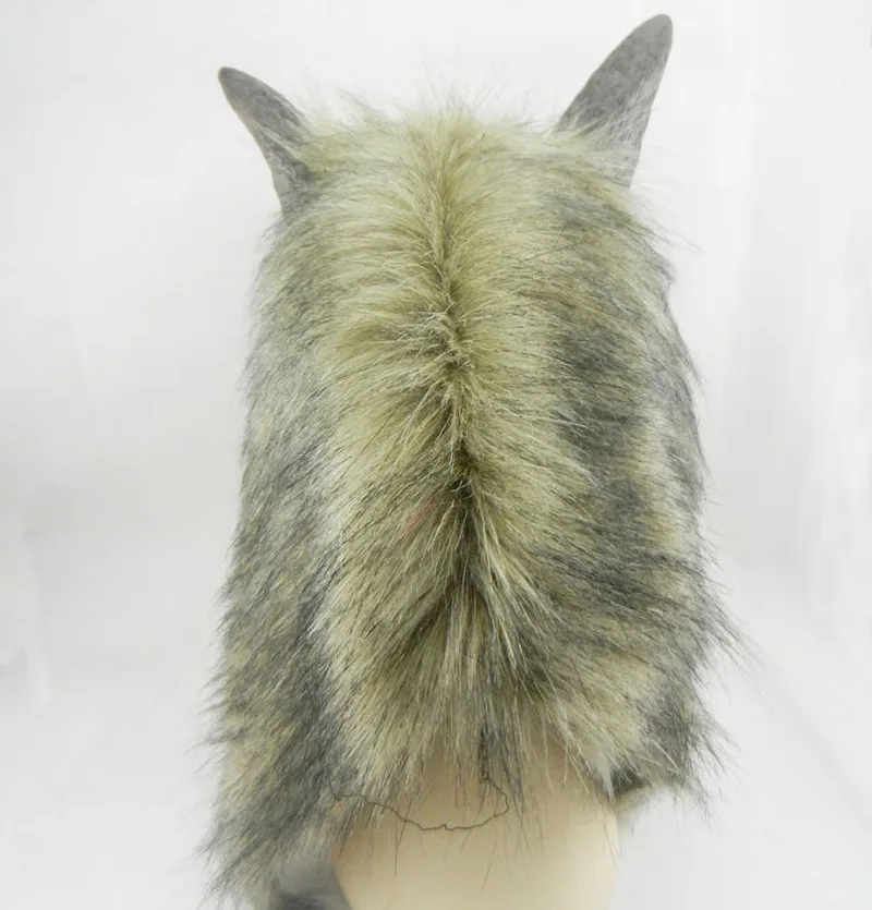 1 шт. Хэллоуин жуткий для наращивания на всю голову серый Латекс Оборотень Волчья