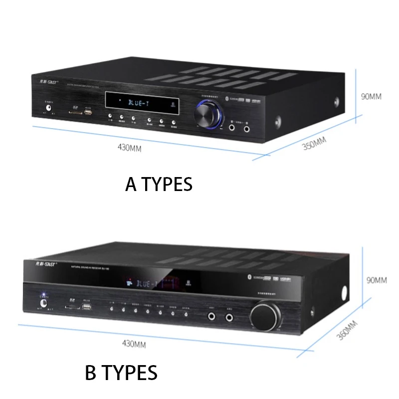 KYYSLB 220V650W SU-190 4,0 Bluetooth усилитель 5,1 Домашний сабвуфер высокой мощности караоке Hifi караоке без потерь цифровой усилитель Ktv