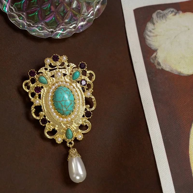 Винтажный дворец древний музыкальный инструмент ювелирная брошь Cheongsam Hanfu